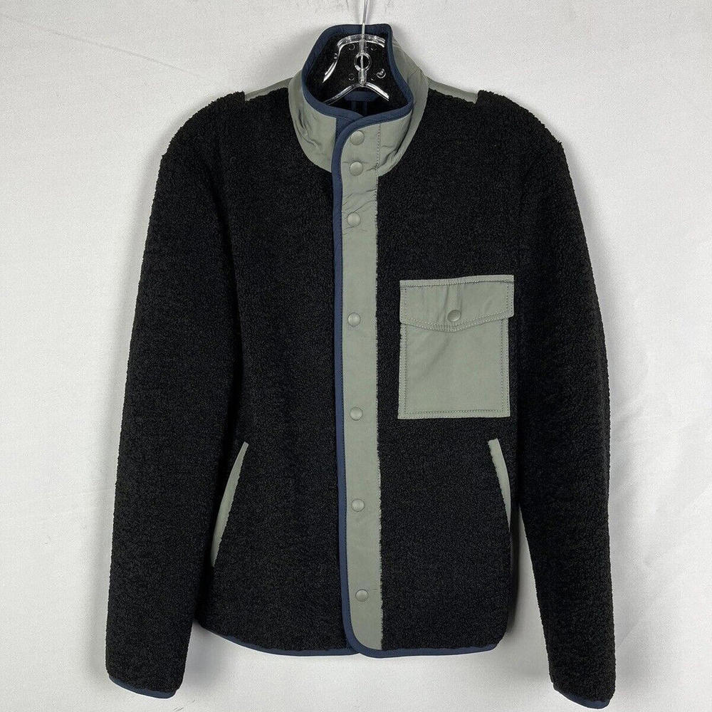 Club Monaco Sherpa Fleece Jacket Black Size Xs